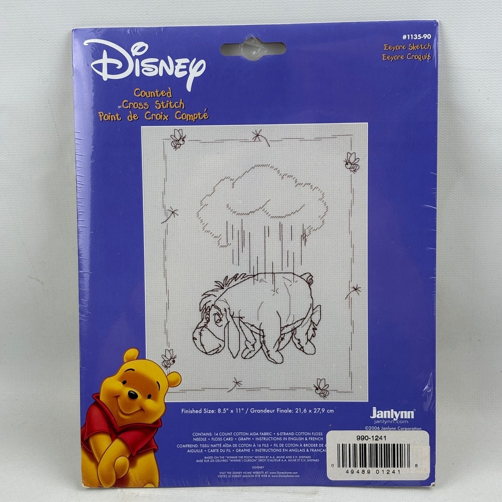 Janlynn Disney Eeyore Sketch Counted Cross Stitch Kit 1135-90 Winnie the Pooh